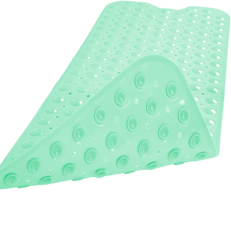 COMUSTER Anti Slip Extra Long Bathtub and Shower mat 39" x 16", Wet Floor Non-Slip for Elderly & Kids Bathroom, 30% Longer Bathtub Mats, 200 Suction Cups, Drain Holes, Machine Wash (Clear Blue) - Image 5